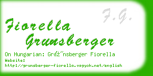 fiorella grunsberger business card